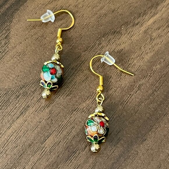 Cloisonne Pierced Earrings - Picture 1 of 5